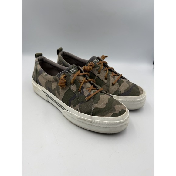 Sperry Shoes - Sperry Crest Vibe Womens 10 Camo Canvas Sneakers Lace Up Casual Shoes Ripstop